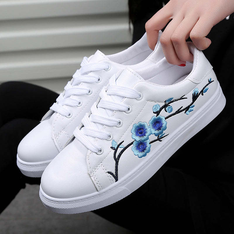 rose print casual shoes