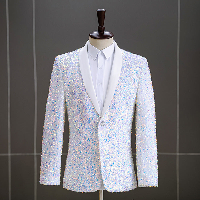 Men's Colorful Sequin Fashion-color suit Coat