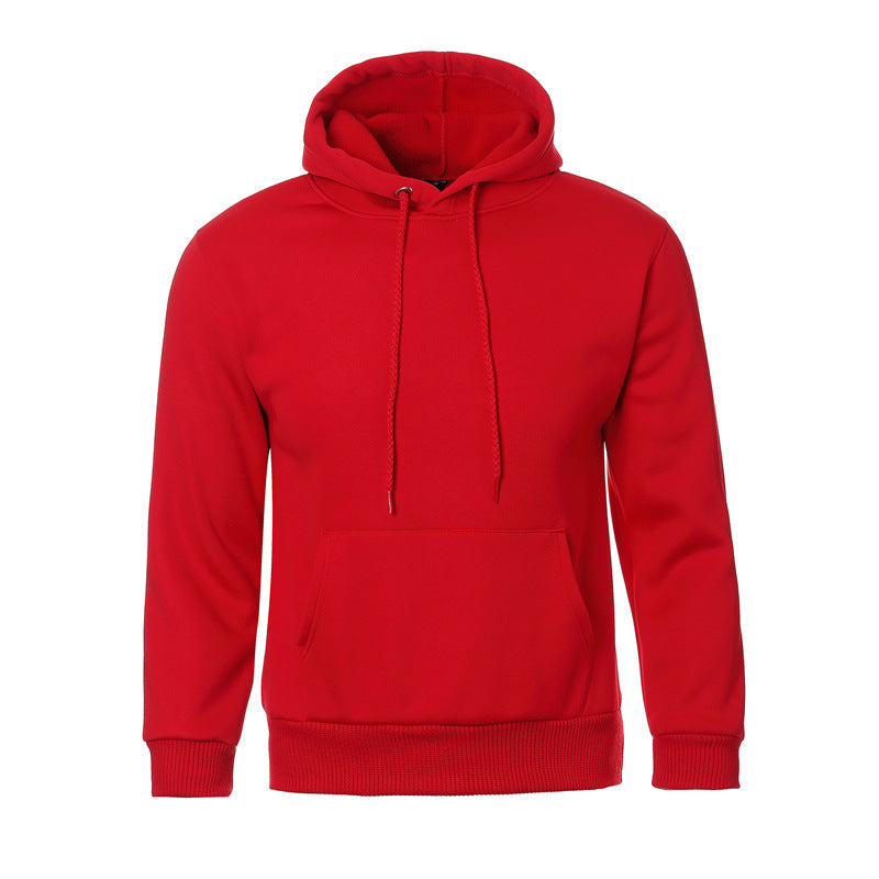 Velvet Solid Pullover Hoodie