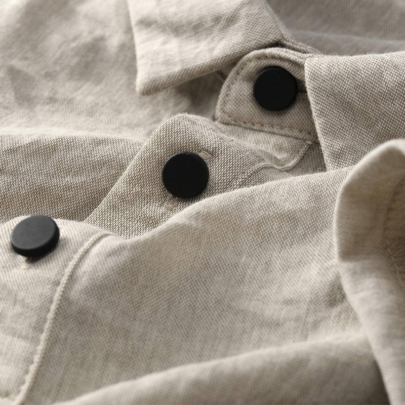 Breathable Linen Long Sleeve Collar Shirt