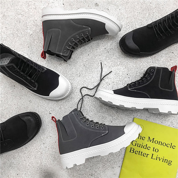 Fashion Ankle Boots Winter Autumn men's Motorcycle Martin Boots