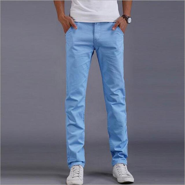 Casual slim Pants Men