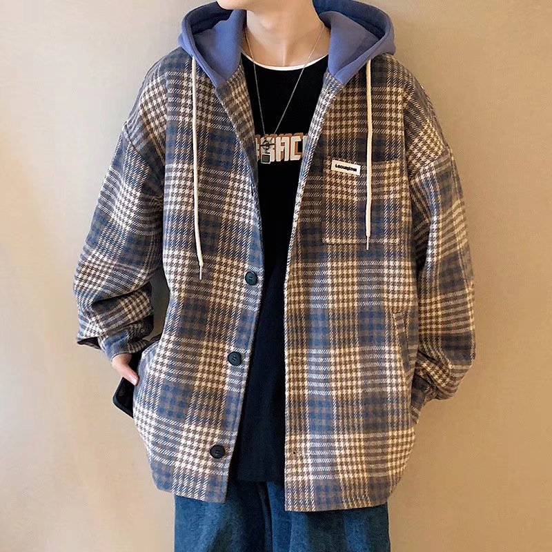 Men's Trendy Loose Plaid Retro Jacket