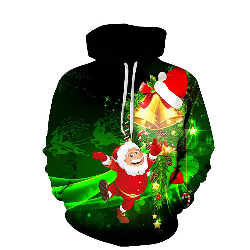 Christmas Digital Printed Hooded Sweater for men and women