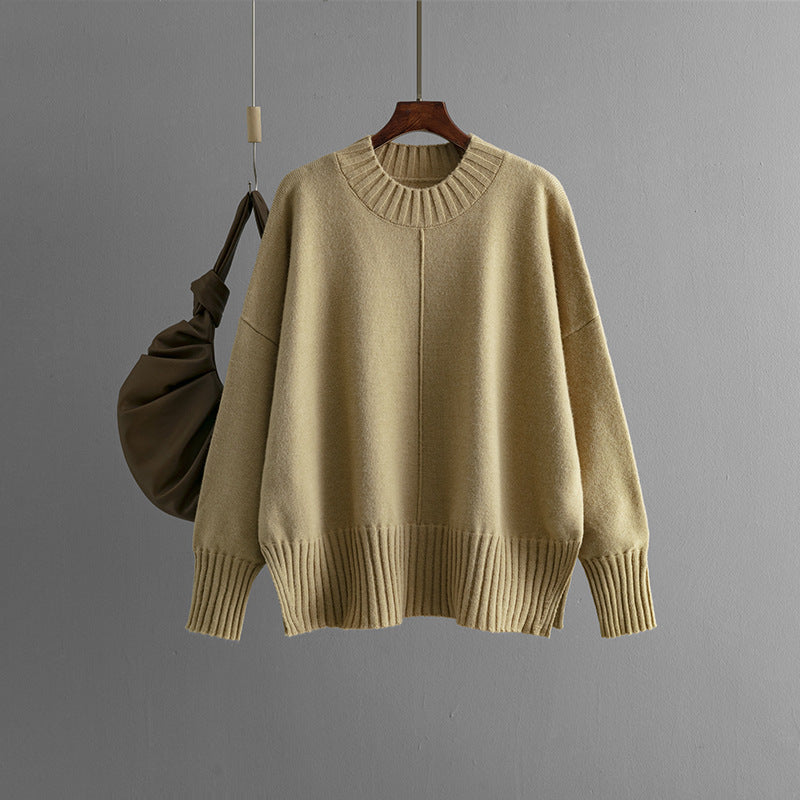 Round Neck Women's Pullover Sweater