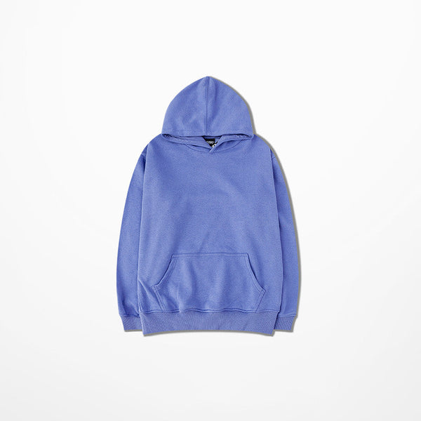 Solid Color Loose Shoulder Hoodie