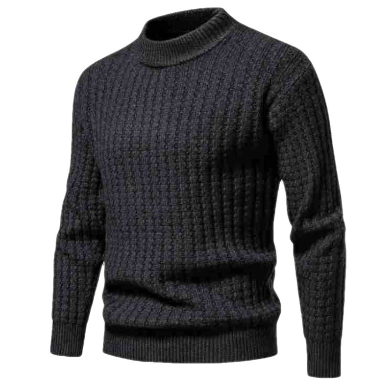 Autumn Men's Knitwear Solid Color Round Neck Sweater