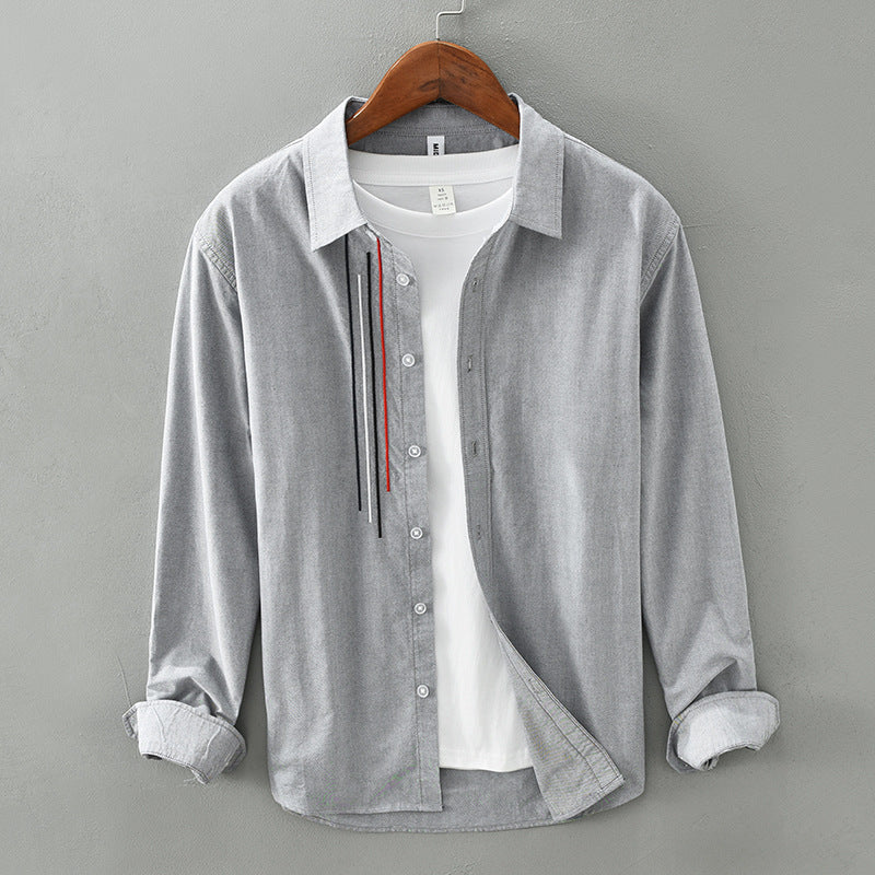 Casual Long-Sleeved Lapel Shirt