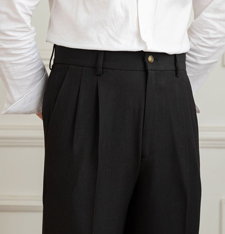 Avignon Double Pleated Straight Fit Trousers