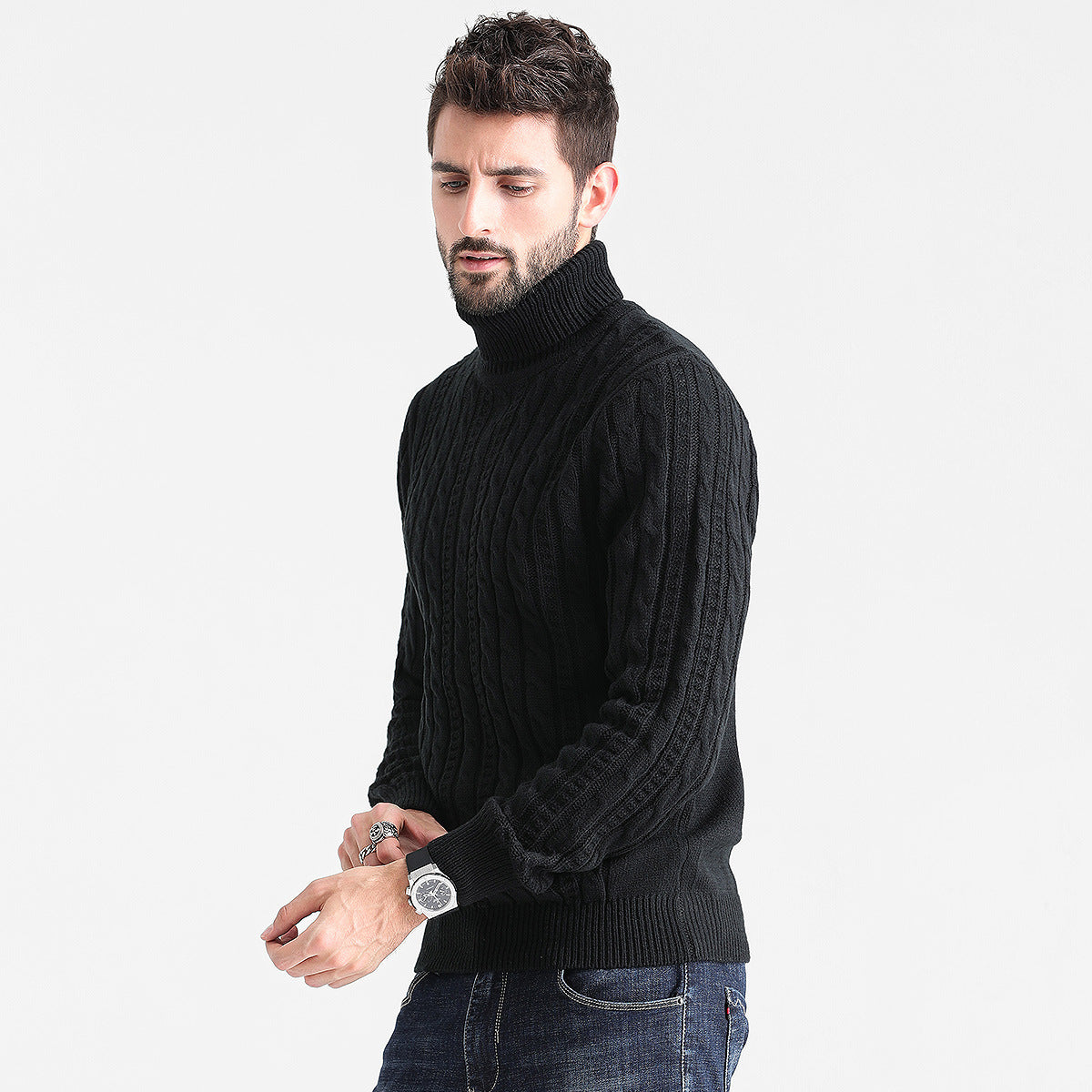 Maglione da uomo alla moda con pullover transfrontaliero