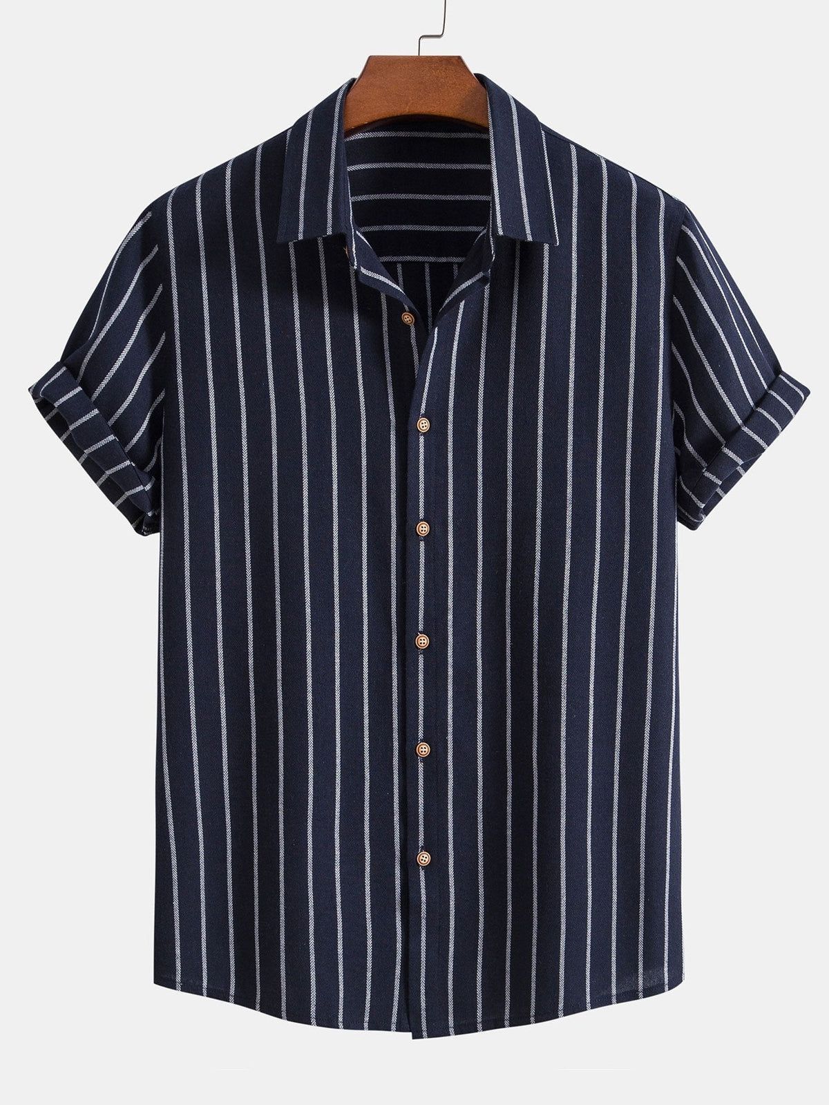 Men's Short-sleeved solid Shirt