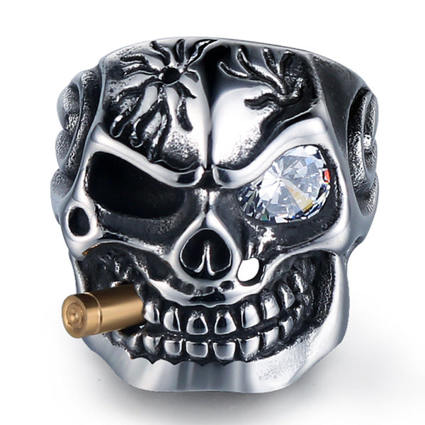 Skull Steel Ring Personalized Punk