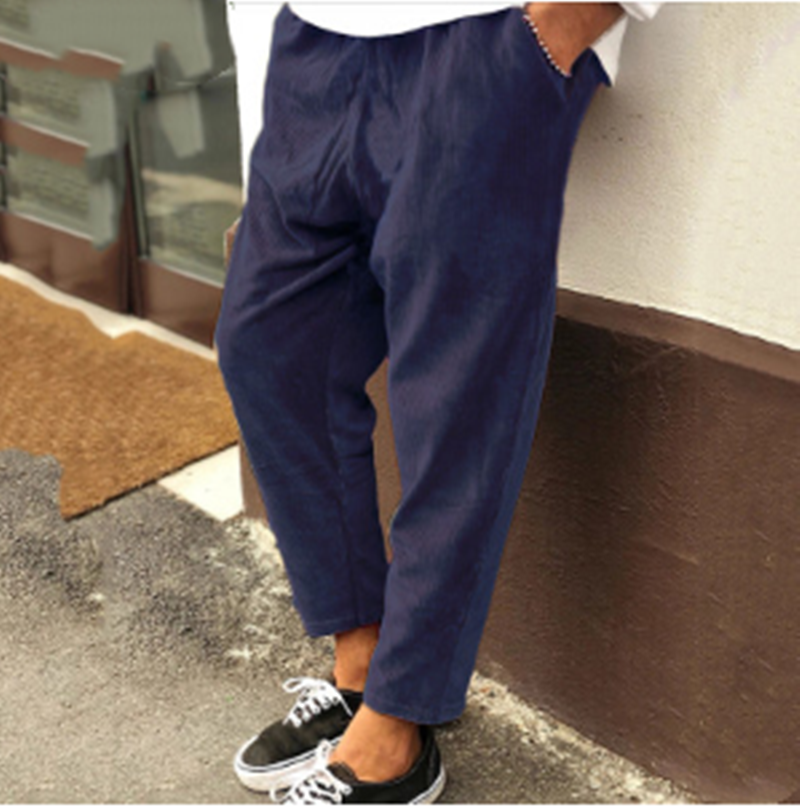 Winter Men Corduroy Pants Streetwear Joggers