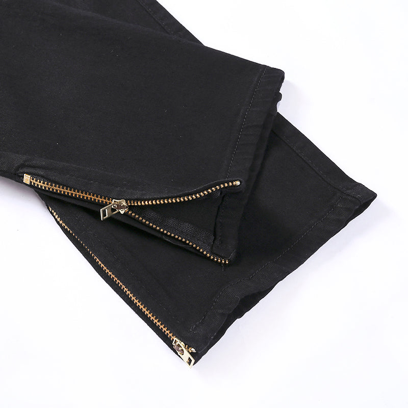 Men's casual black jeans