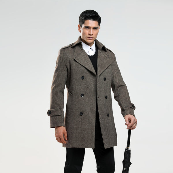 Men's Slim Woolen Coat Plus Size