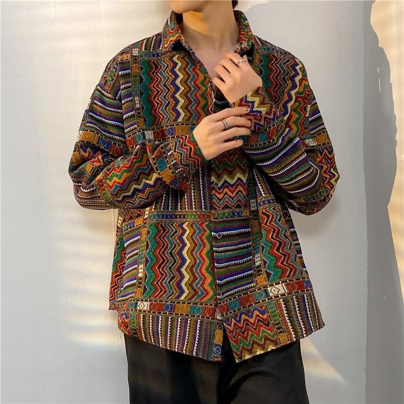 High Street Stitching Plaid jacket For Men