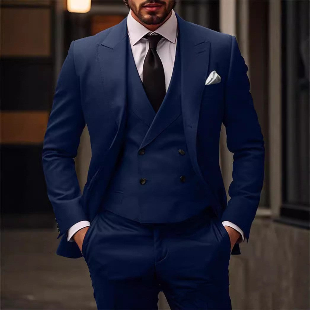 Plus Size Suit Three-piece Dress Suit for men