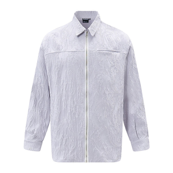 Pleated Texture Long Sleeve Shirt