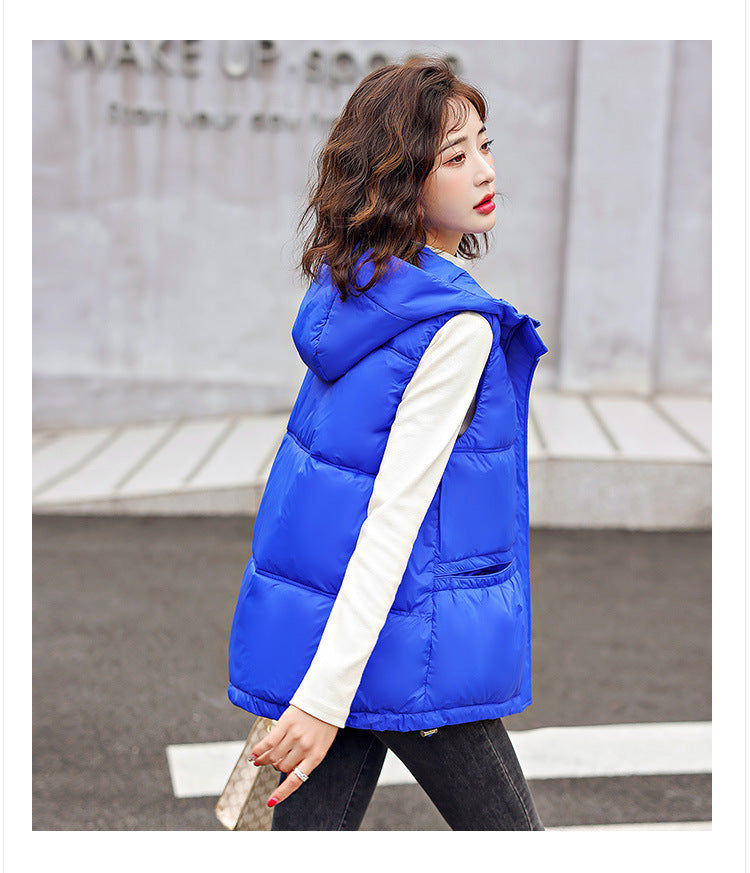 Westernized Hooded Vest Coat women