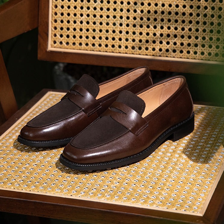 Paris Contrast Penny Loafers