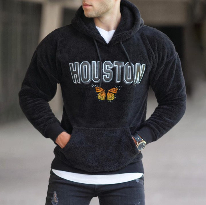 Black hooded sweater men