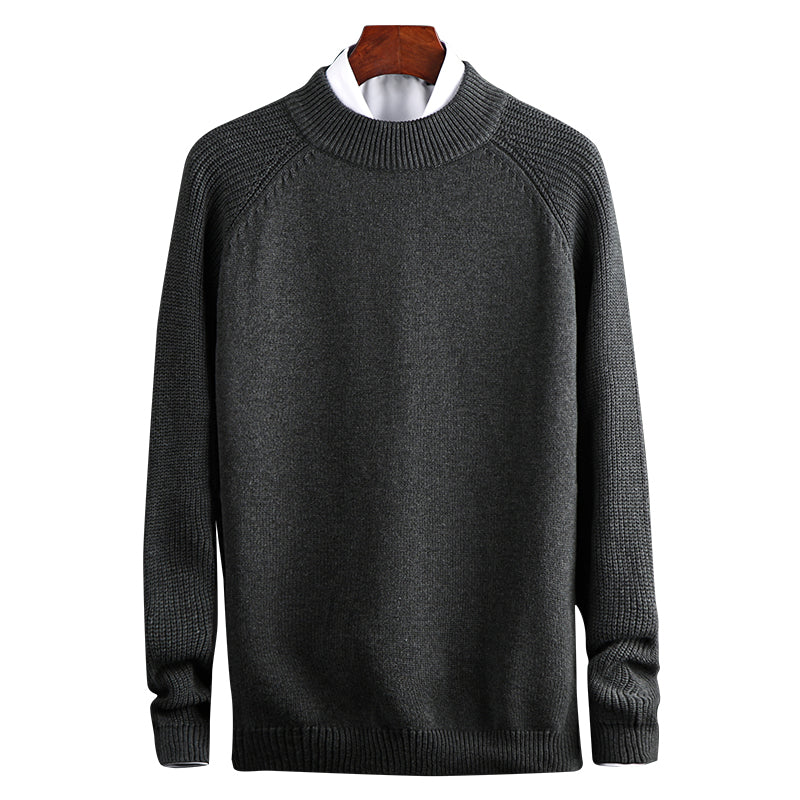 Maglione casual sottile con scollo rotondo spesso da uomo