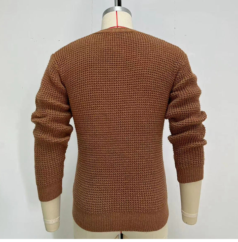 Autumn And Winter V-neck Thickening Cardigan Sweater