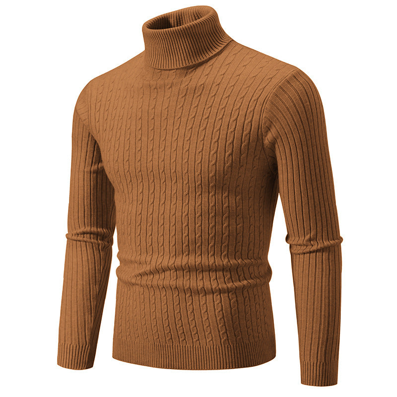 Pullover High Collar Casual Sweater Men