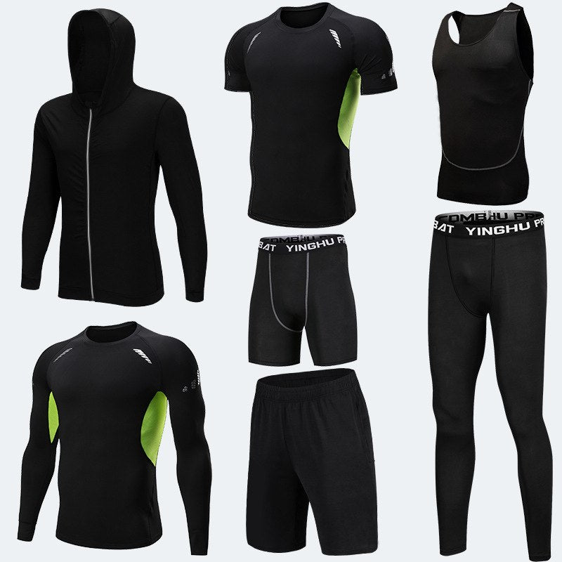 Running Workout Clothes Men 7pcs sets | Gym Fitness sports sets