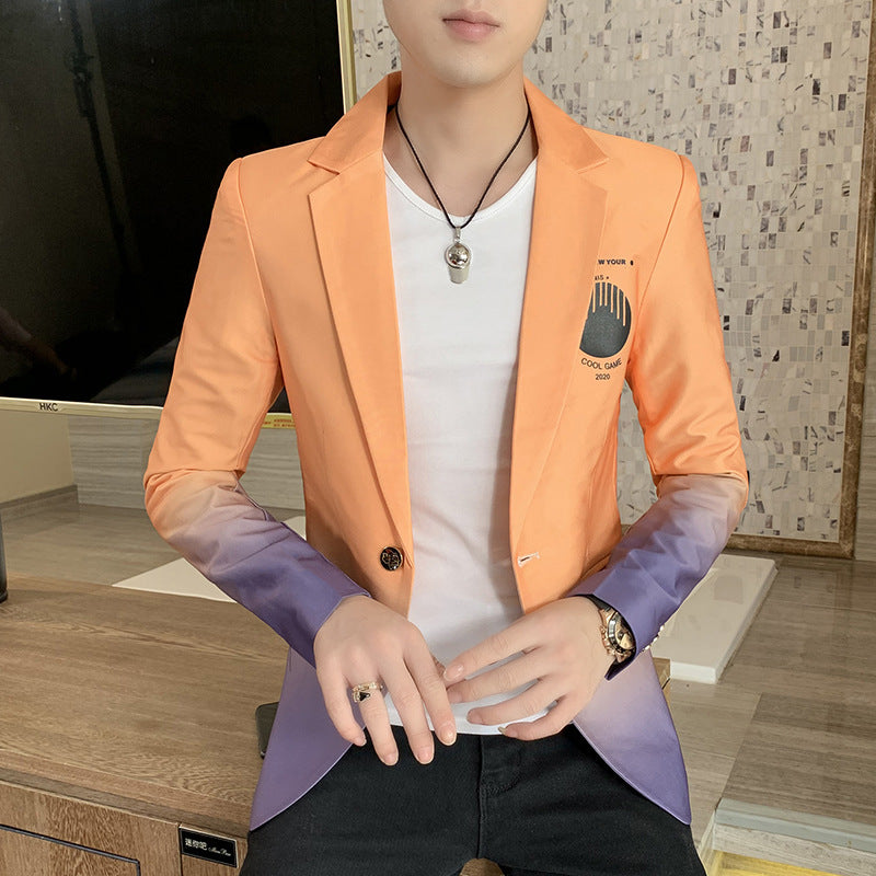 Slim-fit Gradient Color blazer for men