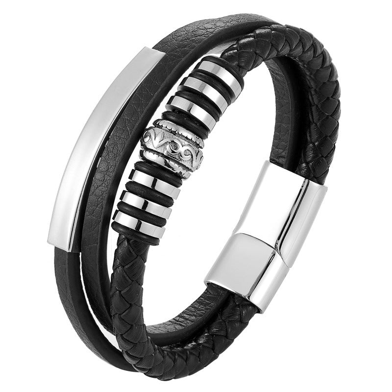 Hand Woven Leather Bracelet men