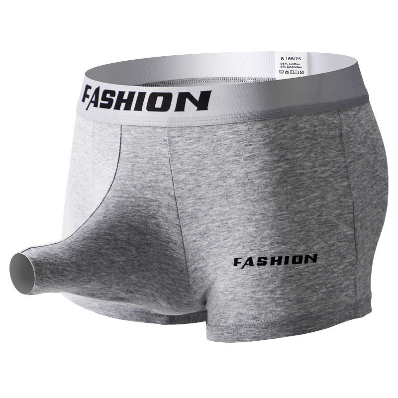 Men's Cotton Mid-waist Solid Color Breathable Underwear