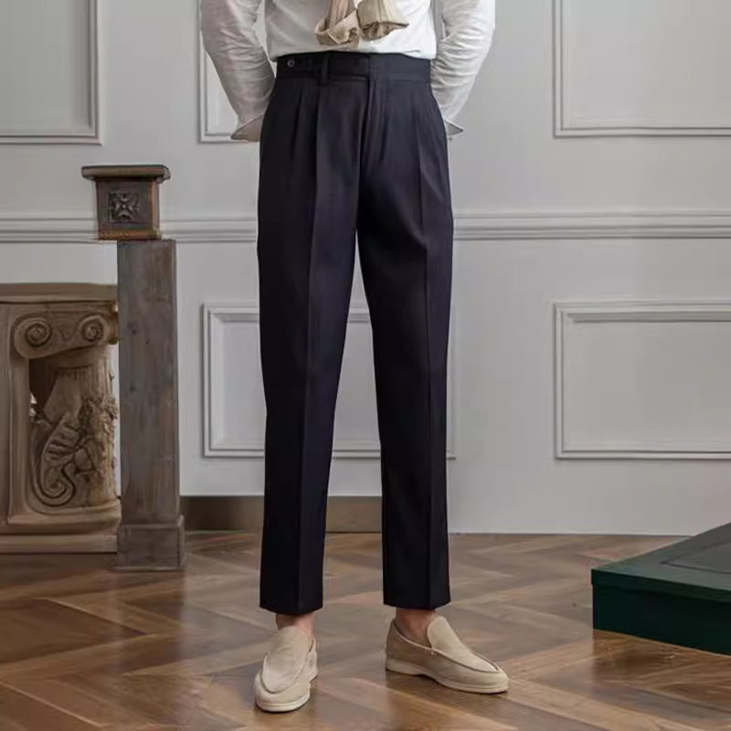 Buckle Straight Business Suit Pants