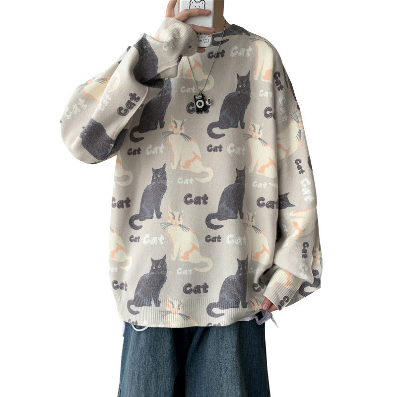 Hip-Hop Knitwear Loose Bottoming sweatshirt