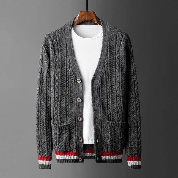 Cardigan V-neck Sweater men