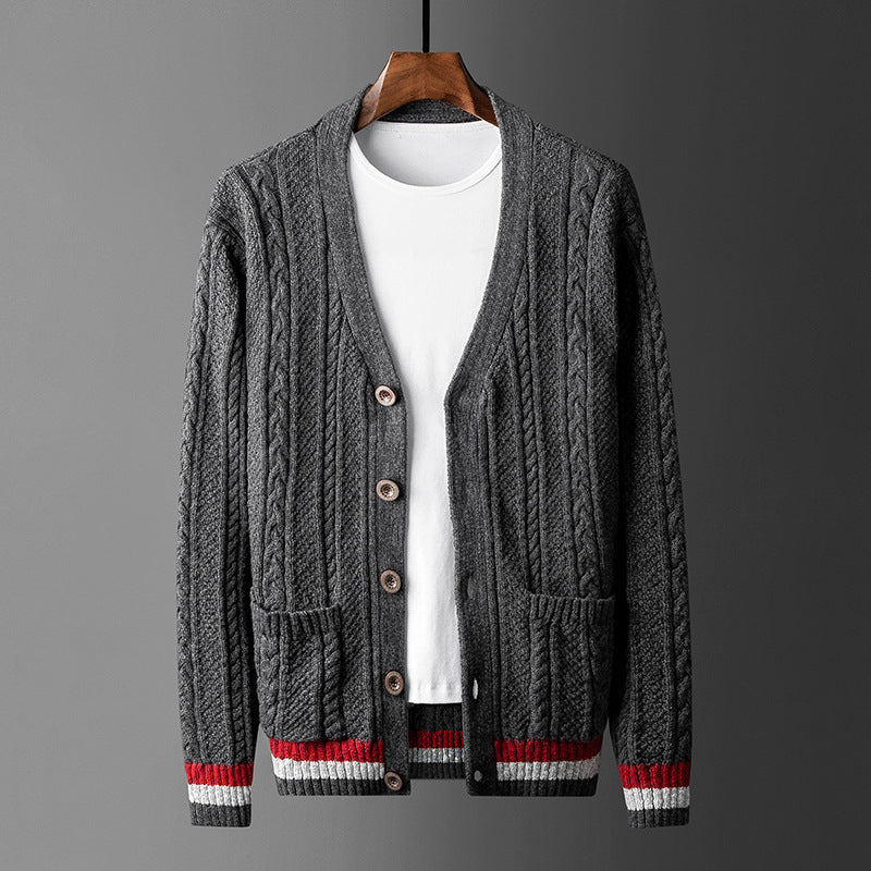 Cardigan V-neck Sweater men