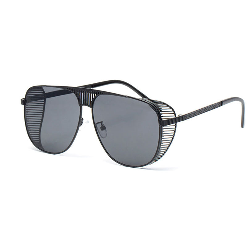 Retro metal cutout sunglasses