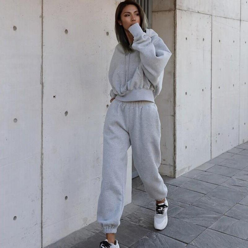 Autumn And Winter Women's Casual Hoodie Sports trackSuit