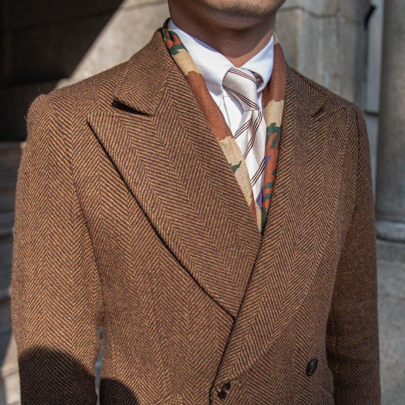 Men's Vintage Wool Brown trench coat