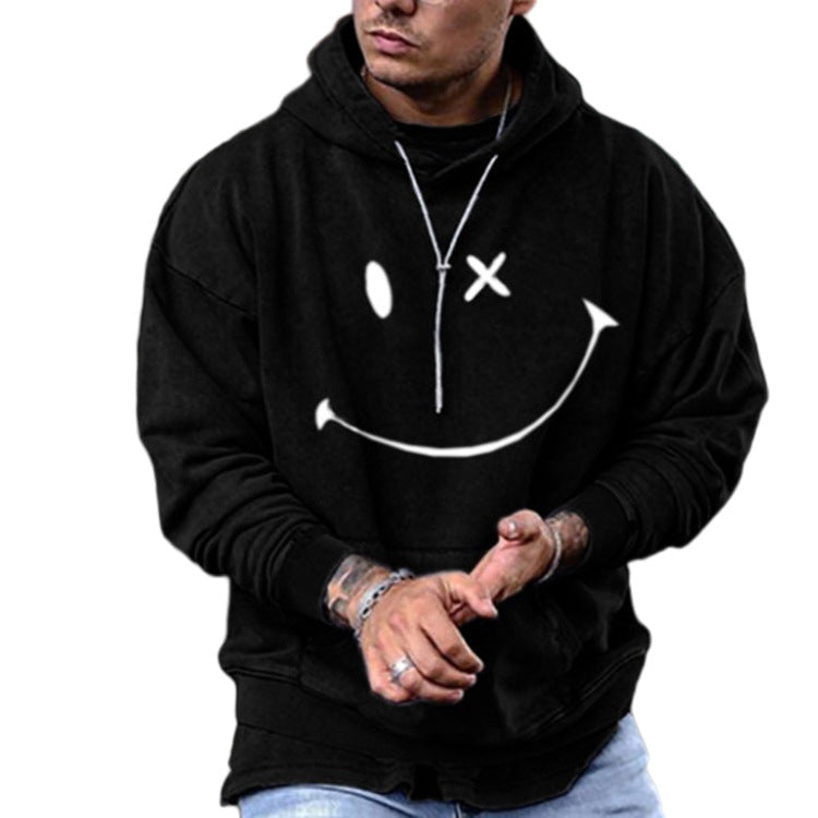 Men's Smiley Loose Print hoodie