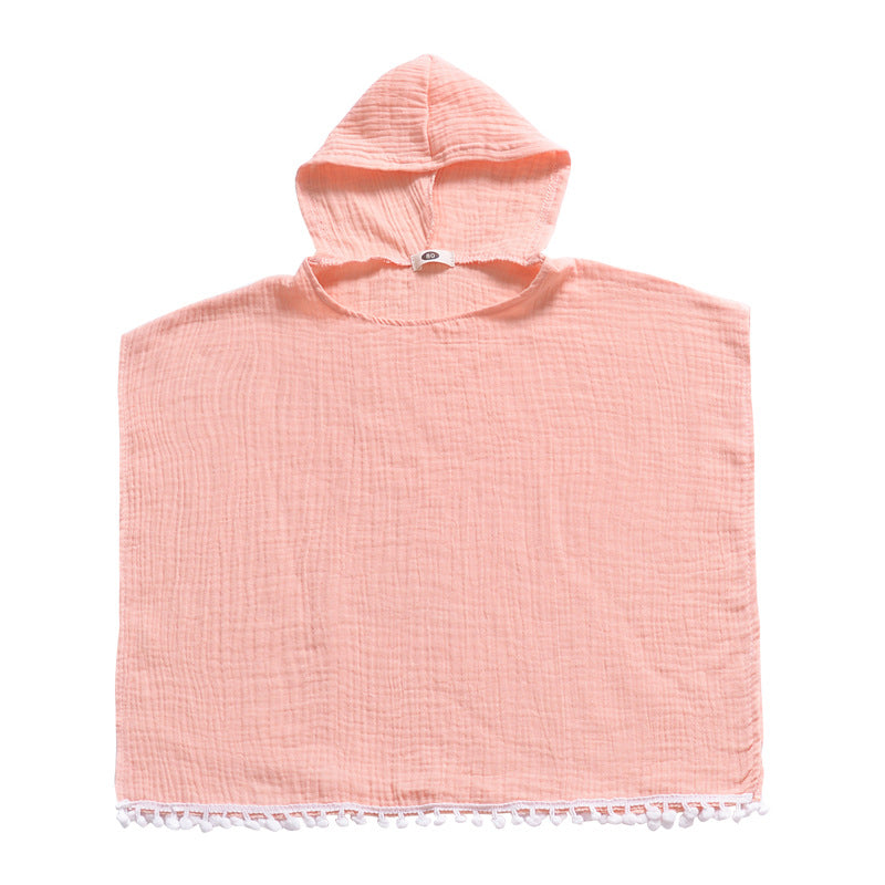 Baby Solid Color Hooded Cloak