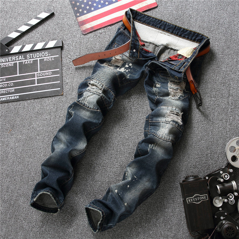 Male distressed jeans