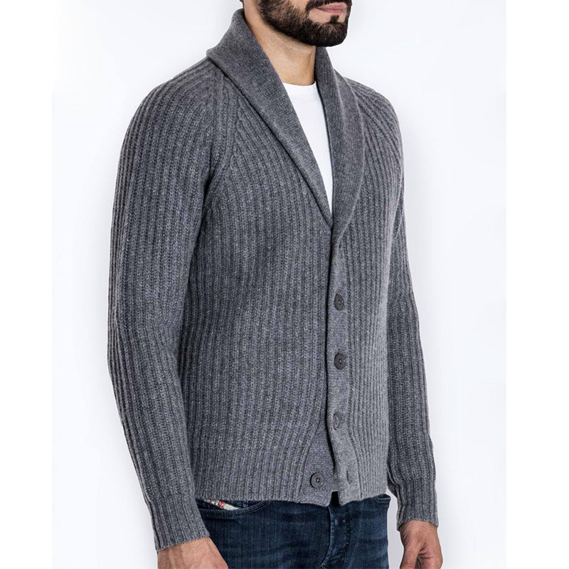 Cardigan a maniche lunghe da uomo in maglia