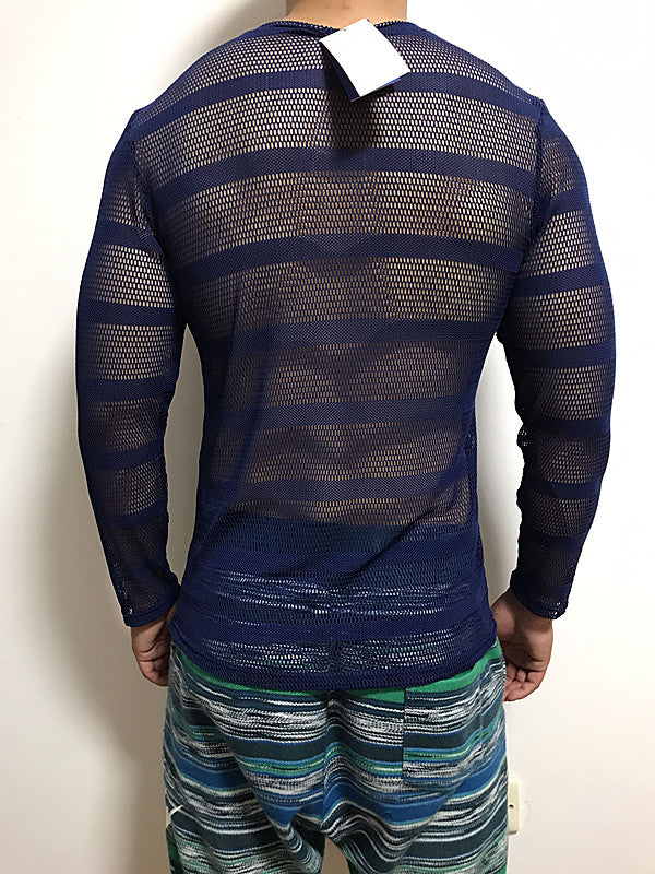 Ice silk mesh long sleeve tshirt