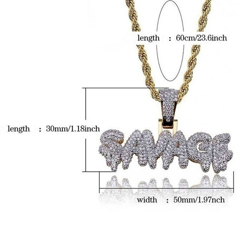 Full zircon savage necklace