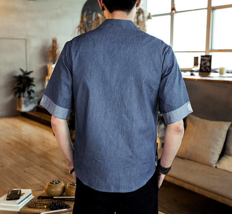 Men's Short Sleeve Linen Shirt