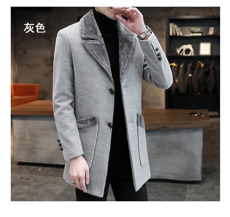 Fur And Leather Overcoat for men