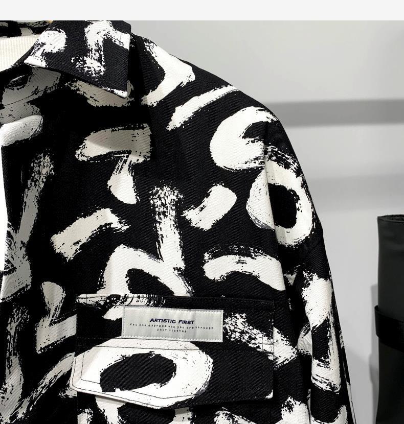 Chaqueta camisera de manga larga para hombre.