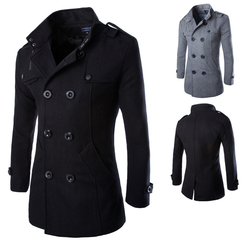 Woolen coat man's jacket