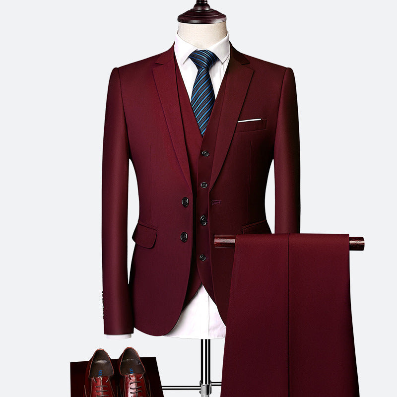 Men's professional three-piece business suit